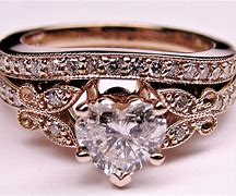 Image result for Rose Gold Wedding Band for Vintage Engagement Rings