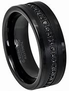 Image result for Black Tungsten Wedding Rings