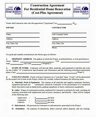 Image result for Cost Plus General Contractor Agreement
