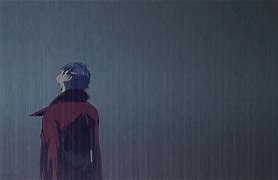 Image result for Anime Boy Crying in the Rain