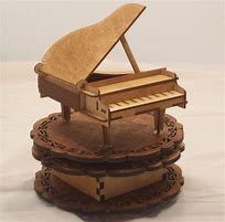 Image result for Wooden Piano Music Box