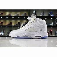 Image result for Air Jordan 5 Metallic Silver