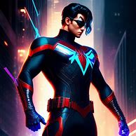 Image result for Nightwing Neon Art