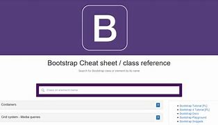 Image result for Bootstrap Cheat Sheet