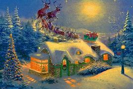 Image result for Free Holiday Desktop Wallpaper Thomas Kinkade Christmas