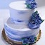 Image result for Blue and White Two Tier Cake