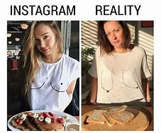 Image result for Instagram vs Me at School Meme