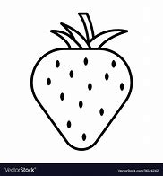 Image result for Strawberry Simple Line Vector