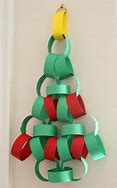Image result for Paper Chain Christmas Tree Table Decorations