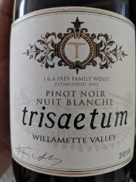 Image result for Trisaetum Pinot Noir Nuit Blanche