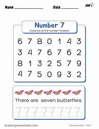 Image result for Number 7 Exercises for Kids