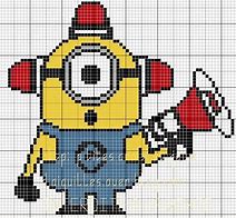 Image result for Pixel Minion Art Grid People