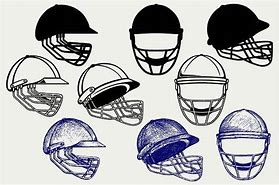 Image result for Cricket Helmet Outline Drawing