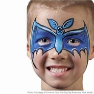 Image result for Simple Bat Face Painting