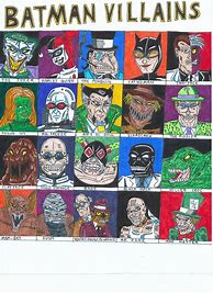 Image result for Batman Villains Drawing