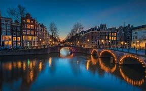 Image result for Amsterdam Canals Netherlands Sunset