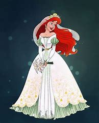 Image result for Ariel Wedding Dress Disney