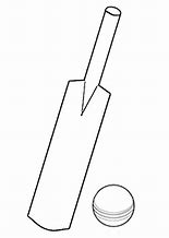 Image result for Cricket Bat Outline Drawing