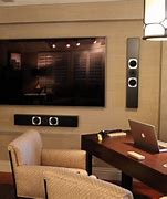 Image result for Small Home Theater with 75 Inch TV
