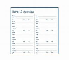Image result for Free Printable Address Book Page Template
