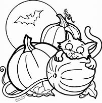Image result for Halloween Cat Bat Drawing