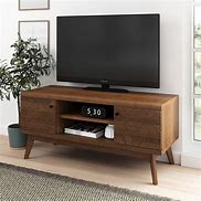 Image result for Walnut and White Small TV Stand