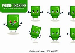 Image result for cartoons characters phones chargers