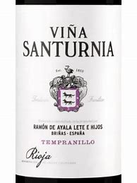 Image result for Ramon Ayala Lete e Hijos Tempranillo Rioja Crianza Vina Santurnia