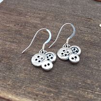 Image result for silver buttons earring