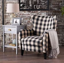 Image result for Black and White Plaid Chairs