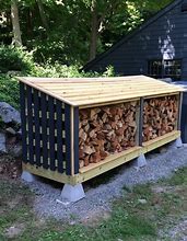 Image result for DIY Outdoor Firewood Storage