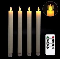 Image result for LED Flameless Wax Tapered Candles
