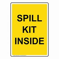 Image result for Chemical Spill Kit Sign