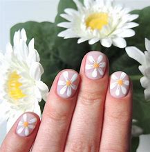 Image result for White Flower Nail Art
