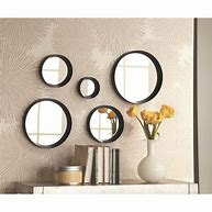Image result for Round Accent Wall Mirror Black