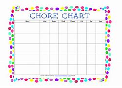 Image result for Blank Chore Charts Printable