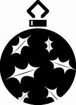 Image result for Christmas Ornament PNG Black and White
