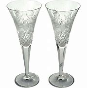 Image result for Vintage Art Deco Crystal Champagne Glasses