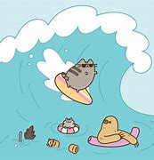 Image result for Pusheen Cat Beach
