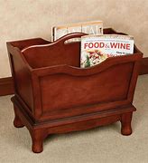 Image result for Vintage Wood Magazine Rack