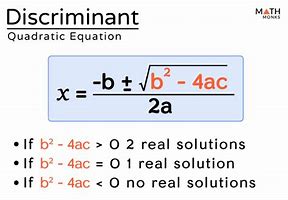 Image result for Discriminant Quadratic Equation