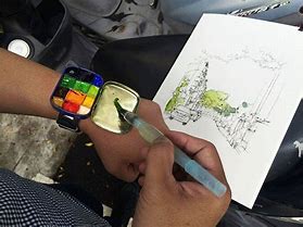 Image result for Watercolor Watch Drawing