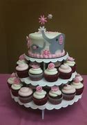 Image result for Elephant Baby Shower Cupcakes