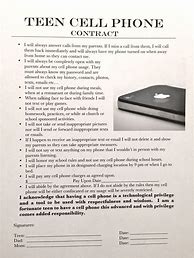 Image result for Parent-Teen Contract Cell Phone
