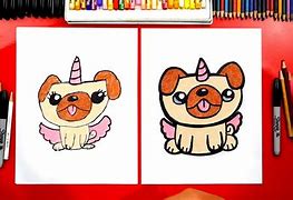 Image result for Unicorn Pug Drawings