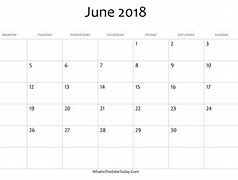 Image result for Printable Blank Calendar June 2018