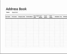 Image result for Billing Address Book Template