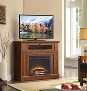 Image result for Small Corner TV Stand with Fireplace
