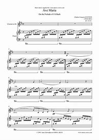 Image result for Ave Maria Clarinet Sheet Music