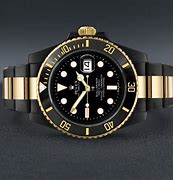 Image result for Rolex Submariner Black Gold White Dial Clasp